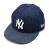 NEW ERA LP 59FIFTY MLB Denim 2-Tone ニューヨーク・ヤンキース インディゴデニム ネイビースウェードバイザー 14307325画像