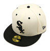 NEW ERA 59FIFTY MLB Wool Visor シカゴ・ホワイトソックス クローム ブラックバイザー 14307680画像