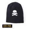 NEW YORK HAT COTTON BEANIE SCREENED, SKULL&BONES 4508画像