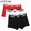 LACOSTE Cotton Croc Waist Trunk Short 3Pack 5H3321-10画像