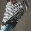 GLIMCLAP Ripple border dolman sleeve & oversized pullover 17-148-GLA-CE画像