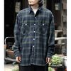 INTERIM HYPER BIG TARTAN WOOL DRAPE MILITARY WORK SHIRTS IT24A257画像