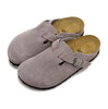 BIRKENSTOCK BOSTON (NARROW FIT) FADED-PURPLE | SUEDE-LEATHER 1028375画像