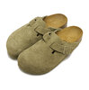 BIRKENSTOCK BOSTON (NARROW FIT) FADED-KHAKI | SUEDE-LEATHER 1025844画像