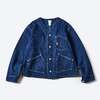 POST OVERALLS #1104-HBI Stoker's Jacket : herringbone denim double indigo画像