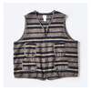 POST OVERALLS #1502-TWN Fleece Vest (trashed wool version) : trashed wool navy stripe画像