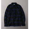 THE FLAT HEAD INDIGO BLOCK CHECK FLANNEL WORK SHIRT FN-SNR-101LSP画像