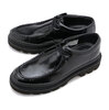 Clarks Badell Seam Blk-HiShine-Lea 26178241画像