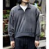 INTERIM VINTAGE FADE HALF ZIP COLLAR SWEAT SHIRT IT24A311画像