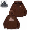 X-LARGE BACKSIDE SLANTED OG ZIP HOODED SWEATSHIRT 101233012008画像