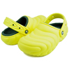 crocs CLASSIC LINED OVERPUFF CLOG CYBER YELLOW 210059-77J画像