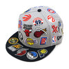 NEW ERA 9FIFTY Team Logo Allover NBA グレー ブラックバイザー 14307452画像