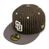 NEW ERA 59FIFTY Pinstripe サンディエゴ・パドレス ウォルナット ピューターバイザー 14307664画像