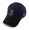 NEW ERA 9TWENTY MLB Corduroy コーデュロイ ボストン・レッドソックス ネイビー ブラックバイザー 14307653画像