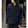 INTERIM HAND KNIT YAK MOHAIR NAVY HYPER BIG COWICHAN SWEATER IT24A061画像