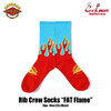 COOKMAN Rib Crew Socks FAT Flame 153-43162画像