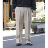 INTERIM LIGHT MELTON CAMEL 2-TUCK STRAIGHT SLACKS IT24A149画像