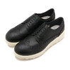 TRAVEL SHOES by chausser Active Leather Sneakers Wing tip BL/WH TRA-027画像