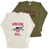 FREEWHEELERS CREW NECK THERMAL LONGSLEEVE SHIRT "UNION OIL" 2435004画像