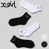 X-girl PLUMP LOGO SHORT RIB SOCKS 105244054003画像