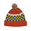 FAT CUT PACS Checker tone Beanie ORANGE画像