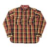 WAREHOUSE Lot 3022 FLANNEL SHIRTS WITH CHINSTRAP F柄 ONE WASH画像