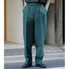 INTERIM HEAVY WOOL & SILK 1-TUCK WIDE TAPERED SLACKS IT25S061画像