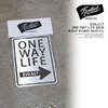 EVILACT ONE WAY LIFE SIGN sticker metallic hairline L画像