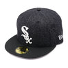 NEW ERA 59FIFTY MLB Denim 2-Tone シカゴ・ホワイトソックス ブラックデニム ブラックバイザー 14388869画像