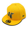 NEW ERA 59FIFTY MLB Upside Down オークランド・アスレチックス Aゴールド 14388820画像