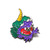 UBIQ IREZUMI PINS THREE TIDES TATTOO (KIMENCHIRASHI (IKKAKU PURPLE) Designed by GANJI) UB-PS019画像