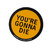 Supreme × HYSTERIC GLAMOUR YOU'RE GONNA DIE Sticker YELLOW画像