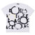 BLACK COMME des GARCONS FOIL PRINT TEE (7 HOLE) WHITE画像