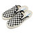 VANS LEATHER CHECKERBOARD MULE SF BLACK/WHITE VN0A4U11XBU画像