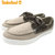 Timberland UNION WHARF Boat Leather And Fabric Oxford Light Taupe Canvas A2DND画像