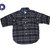 POST OVERALLS 3205 E-Z CRUZ-R2 COTTON FLANNEL SHIRTS black x grey画像