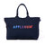 APPLEBUM Gradation Logo Zip Totebag (Knickerbocker) NAVY画像