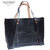 CHARLIE BORROW OAK BARK TANNED BRIDLE LEATHER HAND STITCH WHOLE CUT MEDIUM TOTE MADE IN ENGLAND black CB033画像