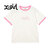 X-girl OUTLINE MILLS LOGO S/S RINGER TEE 105243011003画像