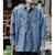 INTERIM HYPER BIG WOOL CHECK DRAPE MILITARY WORK SHIRTS IT24A251画像