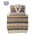 Jamieson's #MK176V 8310-11 ALLOVER FAIRISLE V-NECK SLIPOVER beige pastel mix画像