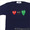 PLAY COMME des GARCONS 3カラーハート Tシャツ AZ-T186-051 NAVY画像