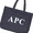 A.P.C. APC LOGO TOTE BAG INDIGO画像