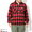 BEN DAVIS Check Half Zip L/S Shirt G-8780012画像