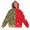 A BATHING APE 18AW BAPE XXV CITIES CAMO 2ND APE TIGER HALF FULL ZIP HOODIE GREENxRED画像