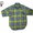 CORONA CS001-19-02 NAVY 1POCKET FLANNEL SHIRTS green x brown x orange画像