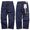 Prison Blues Men's Double Knee Suspender Button Work Jean Rigid Blue画像