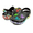 crocs CLASSIC DISNEY RAINBOW CLOG KIDS BLACK/MULTI 207743-0C4画像